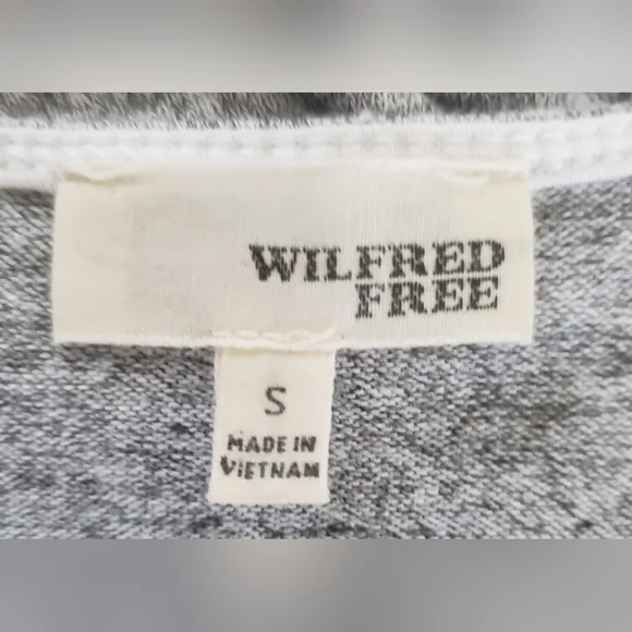 Aritzia Wilfred Free Gray Gail V-Neck Sweater Mini Dress - Picture 10 of 12